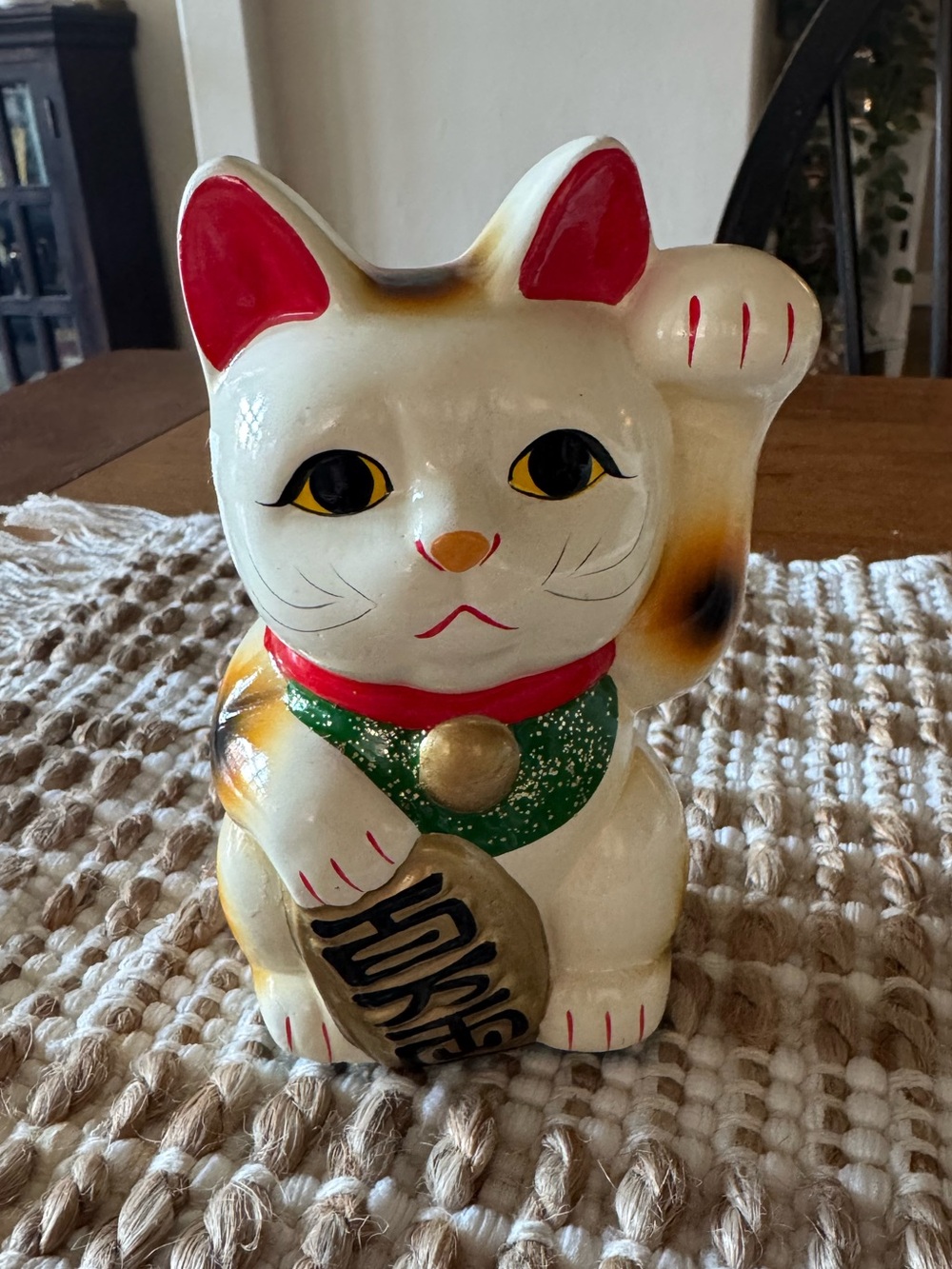 Vintage Maneki Neko, Beckoning Lucky Cat